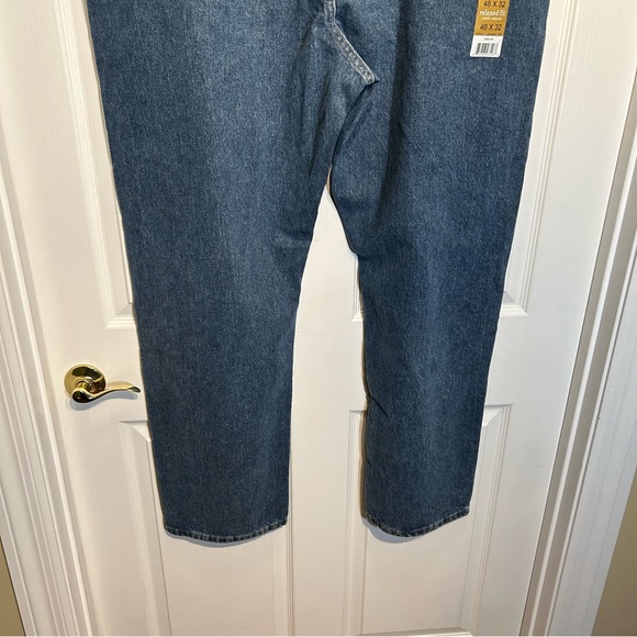 Wrangler Men's Relaxed Fit Jeans - Dark Blue 46 X 32 - Picture 6 of 7